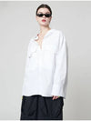 AW41SH01 Loose fit slit shirtWhite - ATHPLATFORM - BALAAN 1