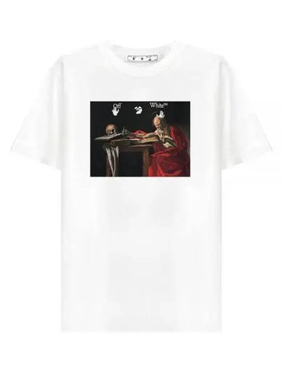 Caravaggio Slim Fit Short Sleeve T-Shirt White - OFF WHITE - BALAAN 2