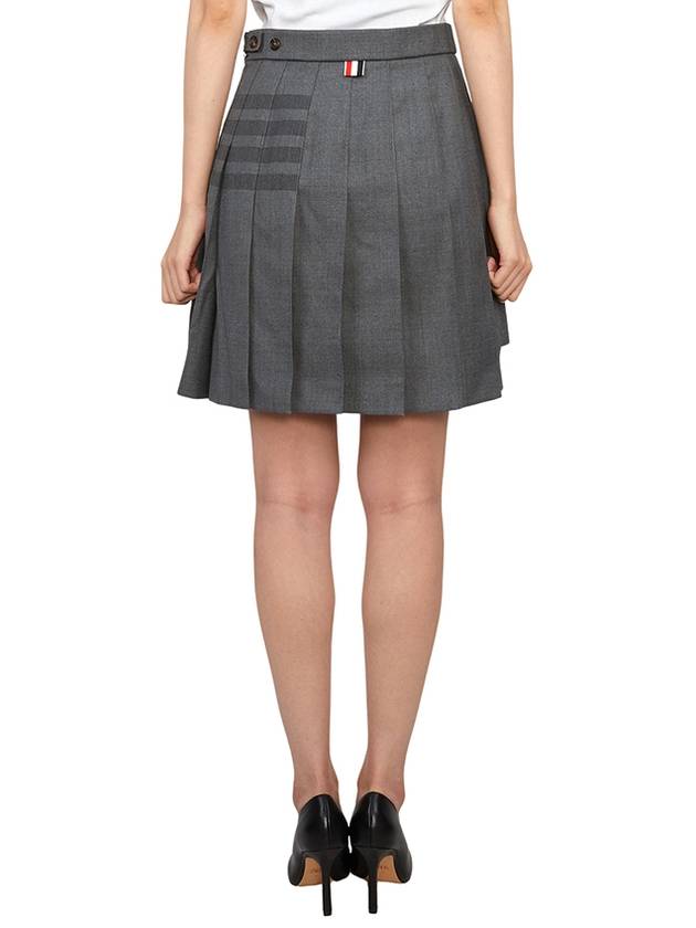 diagonal mini pleated skirt - THOM BROWNE - BALAAN 4