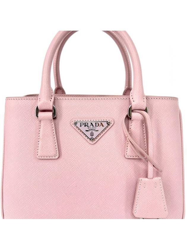 Saffiano Lux Micro Tote Bag and Cross Light Pink 1BA296 - PRADA - BALAAN 6