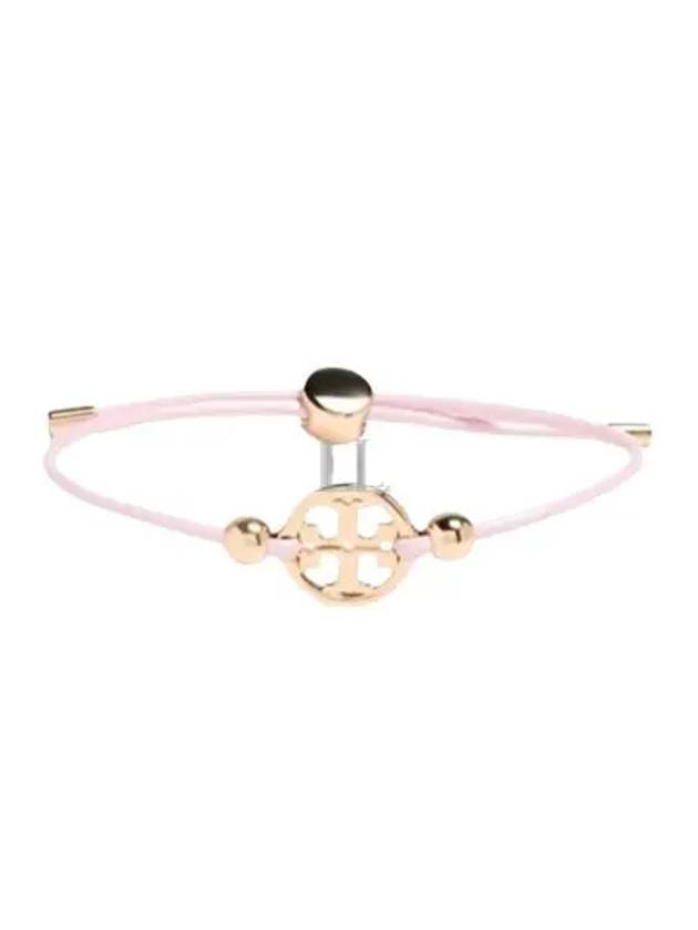 Miller Logo Charm Slider Leather Bracelet Pink - TORY BURCH - BALAAN 2