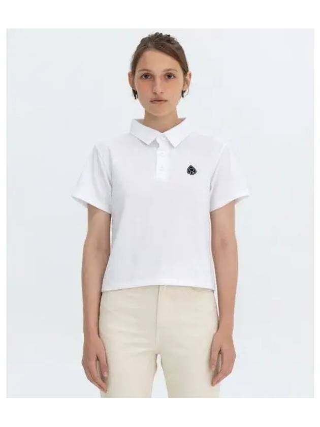 EMBLEM PATCH POLO TEE white - BENSIMON - BALAAN 1