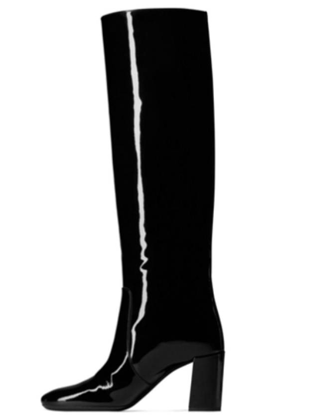 Patent Leather Long Boots Black - SAINT LAURENT - BALAAN 8