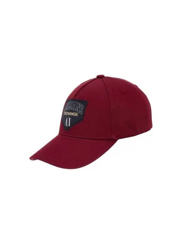 Men s Glitter Logo Patch Ball Cap Wine 271434 - ARMANI EXCHANGE - BALAAN 1