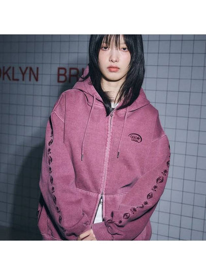 2 way sleeve star pigment hooded zip up dusty pink - CPGN STUDIO - BALAAN 2