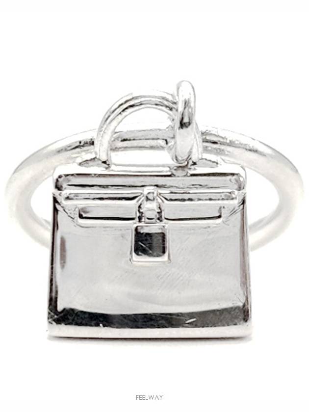 Kelly Amulet Silver Ring L820840 - HERMES - BALAAN 2