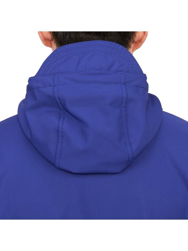 Soft Shell RE Dye Technology Hooded Jacket Blue - STONE ISLAND - BALAAN 10