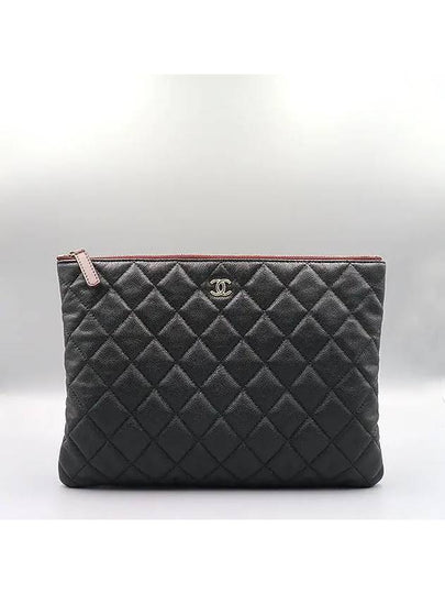 A82545 Classic Black Caviar Silver Logo New Medium Clutch - CHANEL - BALAAN 2