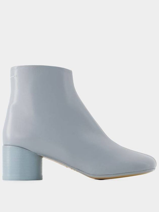 Women's Anatomic Tabi Toe Leather Middle Boots Light Blue - MAISON MARGIELA - BALAAN 1