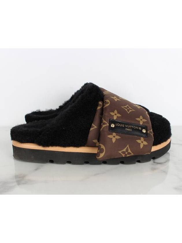 Pillow Flat Comfort Mule Shearling Slippers 37 240 - LOUIS VUITTON - BALAAN 7