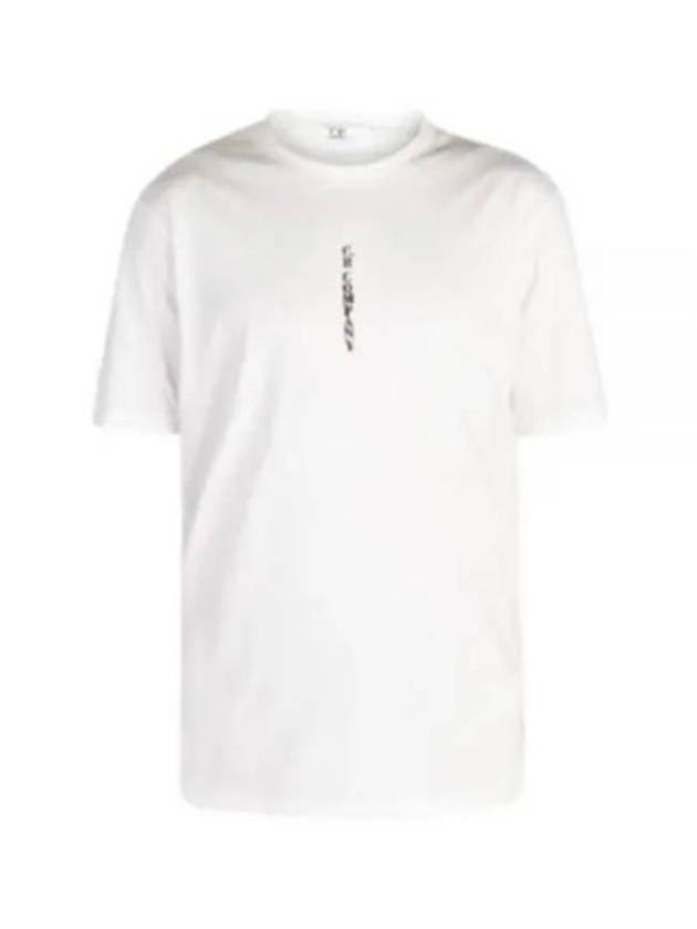 Vertical Lettering Logo Graphic Short Sleeve T-Shirt White - CP COMPANY - BALAAN 2