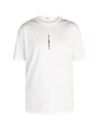 Vertical Lettering Logo Graphic Short Sleeve T-Shirt White - CP COMPANY - BALAAN 2