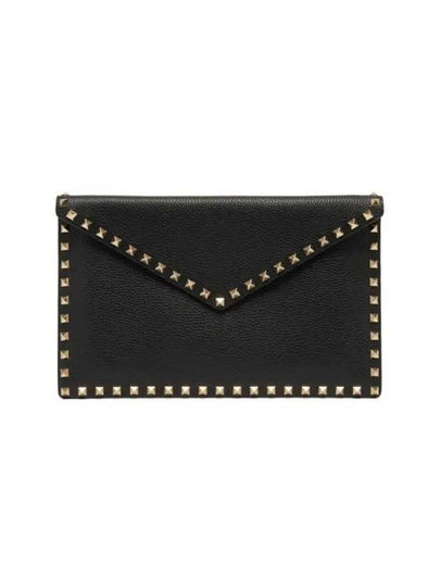 Valentino 5W2P0P56 VSH 0NO P0P56 Rockstud Clutch Bag - RED VALENTINO - BALAAN 2