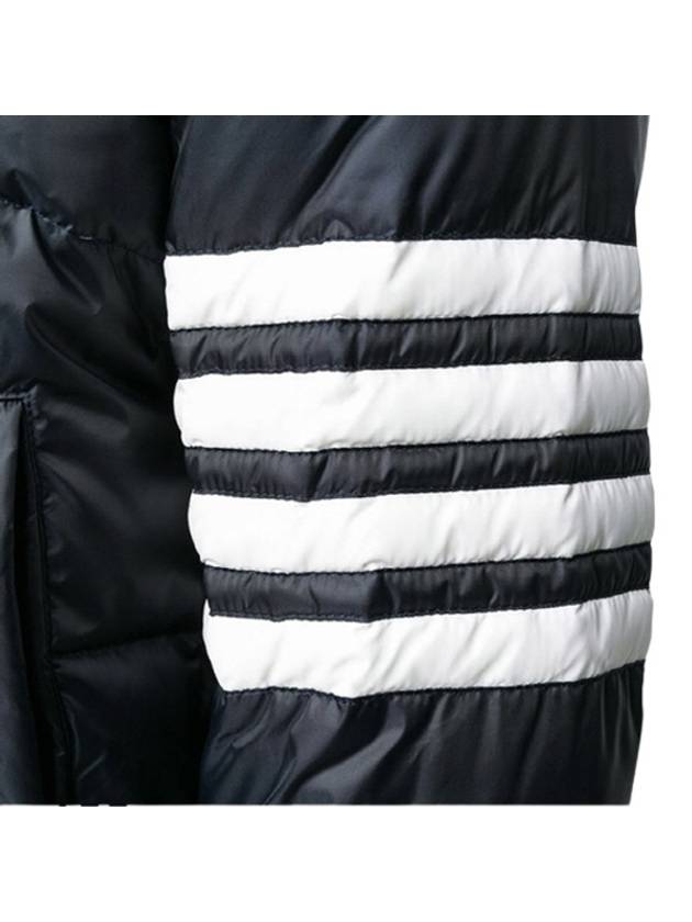 Downfilled Nylon 4-Bar Bomber Padding Navy - THOM BROWNE - BALAAN 5