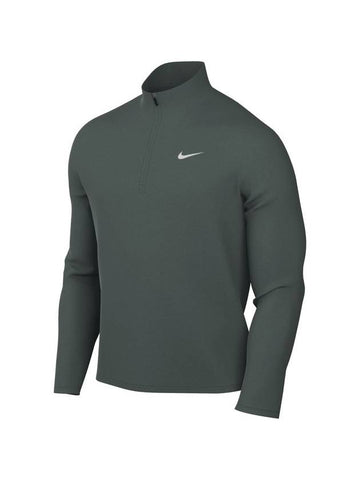 Men's Dry Fit Pacer Half Zip Long Sleeves T Shirt Green - NIKE - BALAAN 1