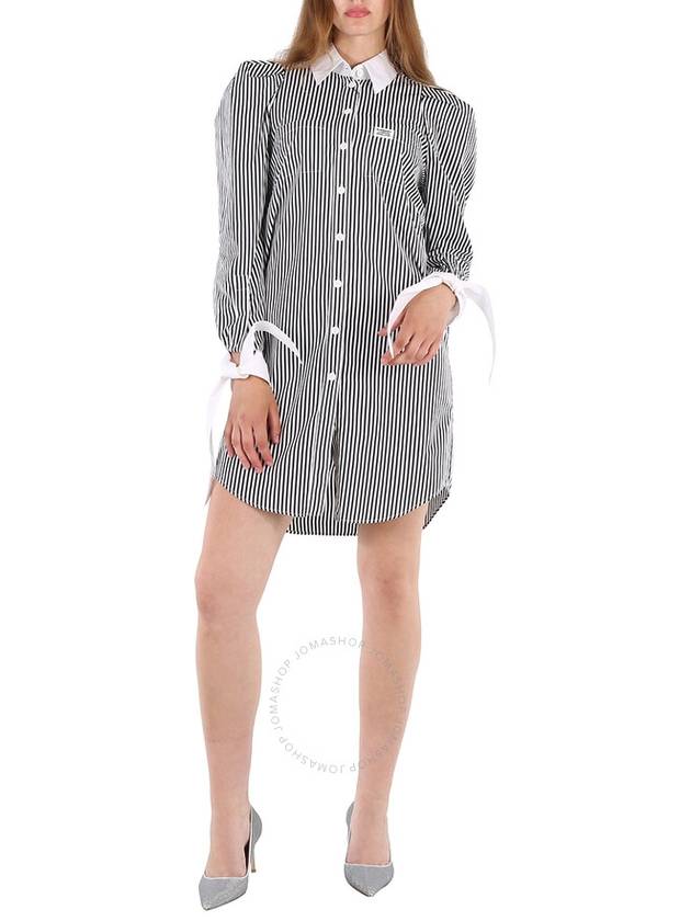 Burberry Ladies Black Striped Cotton Poplin Shirt Dress, Brand Size 6 (US Size 4) - BURBERRY - BALAAN 2