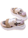 Women's Velcro Check Low-Top Sneakers Beige - BURBERRY - BALAAN 7