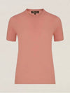 Angera Crewneck Cotton Short Sleeve T-Shirt Pink - LORO PIANA - BALAAN 2