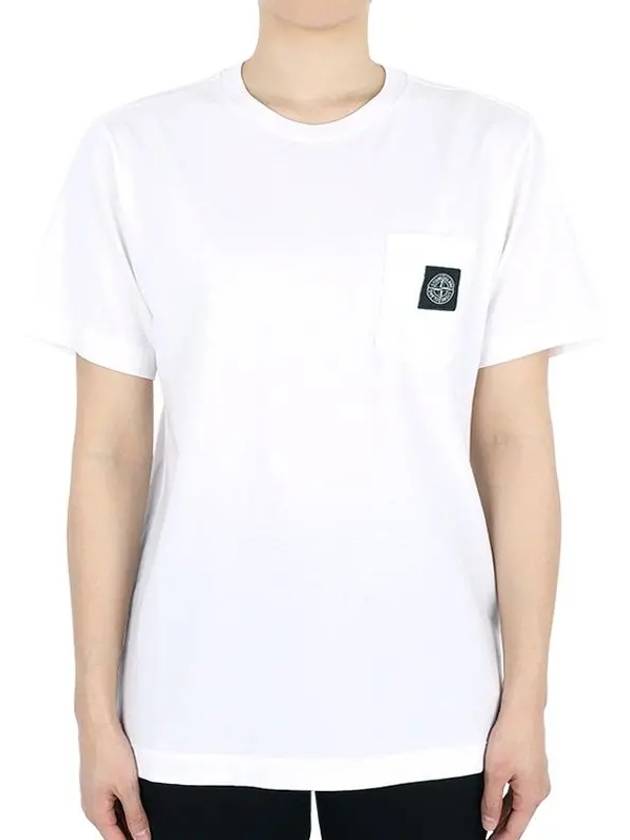 Kids Compass Patch Short Sleeve T-Shirt White - STONE ISLAND - BALAAN 3