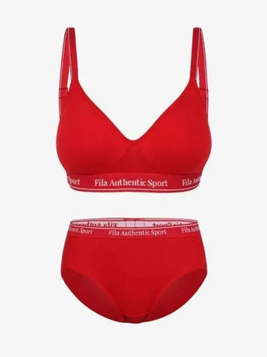 UNDERWEAR Holiday Velo Volume Soft Bra Panty Set FI4BAH1101FDRD - FILA - BALAAN 1