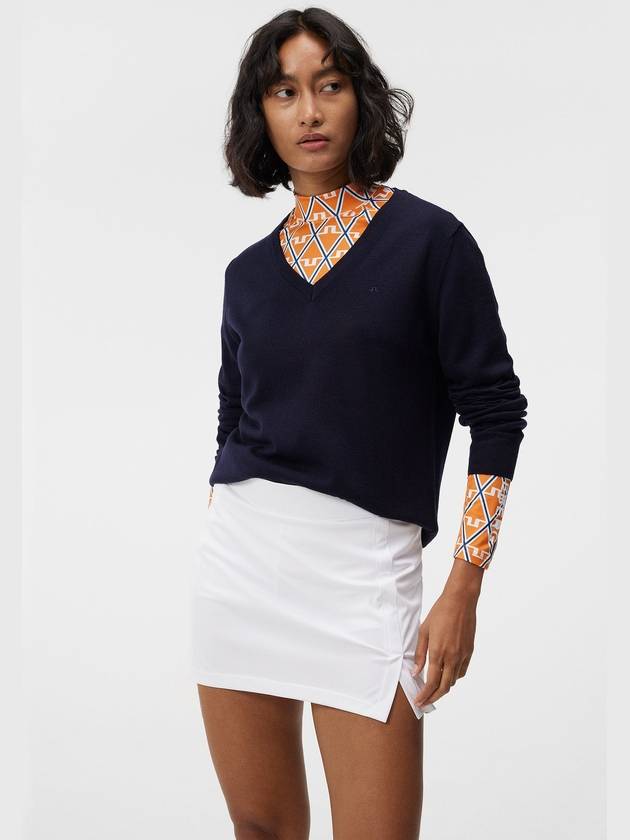 Amaya V-Neck Knit Top Navy - J.LINDEBERG - BALAAN 4