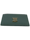 TB Logo Grained Leather Card Wallet Green - BURBERRY - BALAAN 4