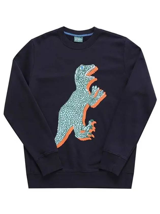 Dinosaur Print Crew Neck Sweatshirt Navy - PAUL SMITH - BALAAN 3