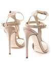 12cm Leather Sandal Heels Beige - DOLCE&GABBANA - BALAAN 8