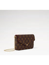 Felicie Pochette Monogram Shoulder Bag Brown Fuchsia - LOUIS VUITTON - BALAAN 3