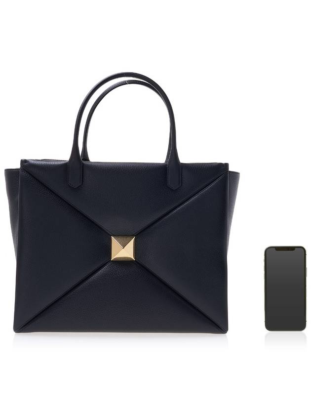 One-Stud Tote Bag Black - VALENTINO - BALAAN 7