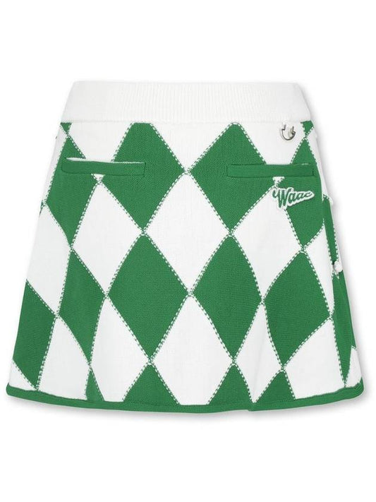 Women s Argyle A Line Knit Culottes - WAAC - BALAAN 2