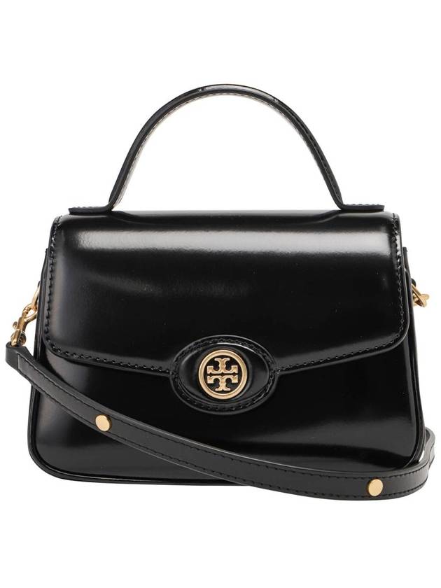 Small Robinson Spazzolato Cross Bag Black - TORY BURCH - BALAAN 2