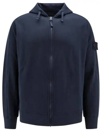 Regular Fit Cotton Zip-up Hoodie Navy - STONE ISLAND - BALAAN 2