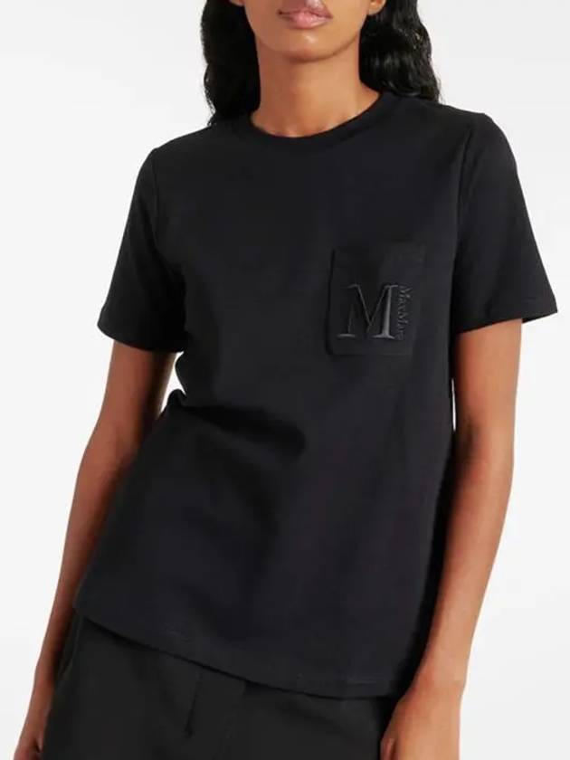 Madera Cotton Short Sleeve T-Shirt Black - MAX MARA - BALAAN 4