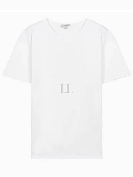 Back Graffiti Logo Short Sleeve T-Shirt White - ALEXANDER MCQUEEN - BALAAN 2