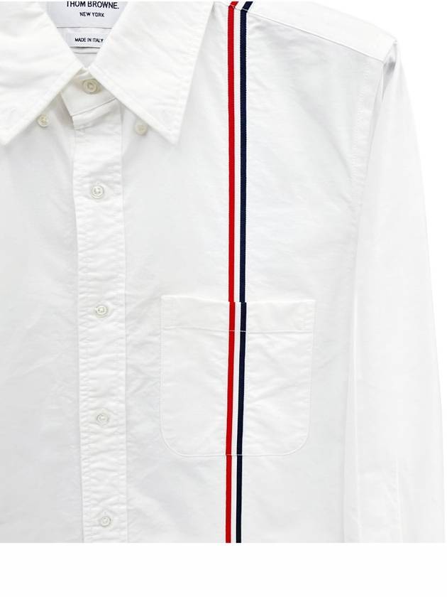 24SS Striped Oxford Shirt White MWL396A 100 - THOM BROWNE - BALAAN 3