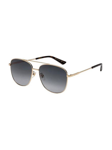 Eyewear Aviator Metal Sunglasses Grey Gold - GUCCI - BALAAN 1