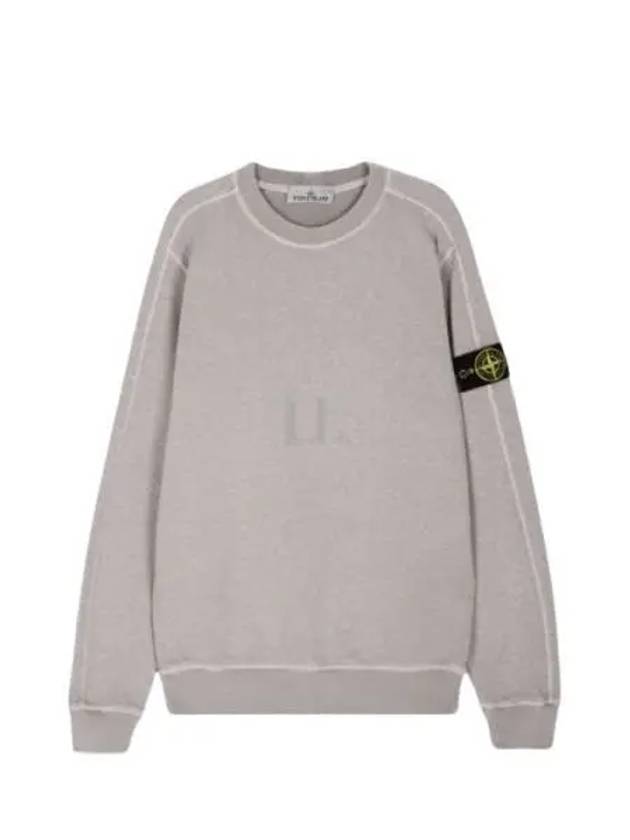 Garment Dyed Malfile Crewneck Sweatshirt Grey Heather - STONE ISLAND - BALAAN 2