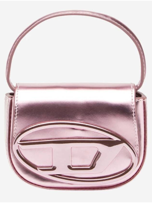 1DR Xss Compact Mirror Leather Shoulder Bag Pink - DIESEL - BALAAN.