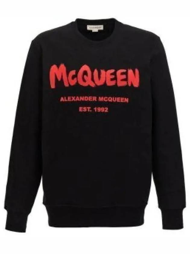 24FW Hooded Sweatshirt 688713QTAAB 0509 Black - ALEXANDER MCQUEEN - BALAAN 2