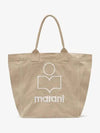 Yenky Embroidered Logo Large Shopper Tote Bag Beige - ISABEL MARANT - BALAAN 2