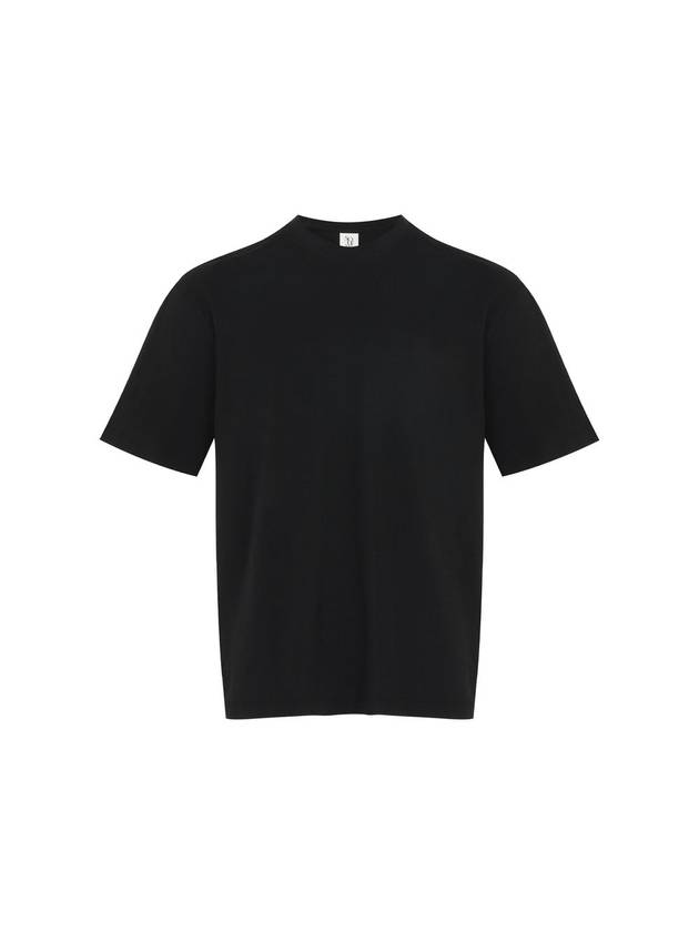 Men's Short Sleeve T-Shirt Black SW21ETS01BK - SOLEW - BALAAN 2