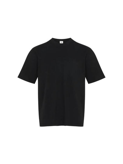 Essential Loose Fit Crew Neck Short Sleeve T-Shirt Black - SOLEW - BALAAN 2