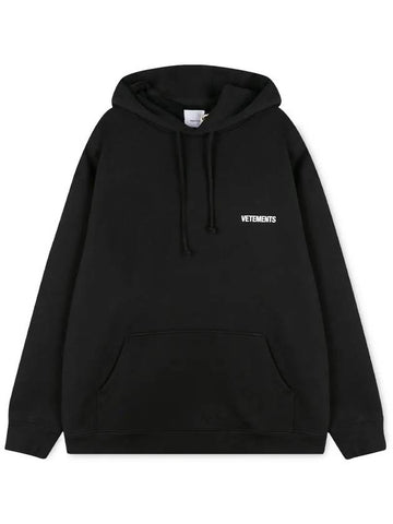 Women s hood back logo black hoodie UAH21TR535 1601 - VETEMENTS - BALAAN 1