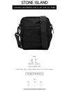 Logo Patch Cross Bag Black - STONE ISLAND - BALAAN 3