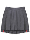 RMB Wool Mini Pleated Skirt Grey - THOM BROWNE - BALAAN 2