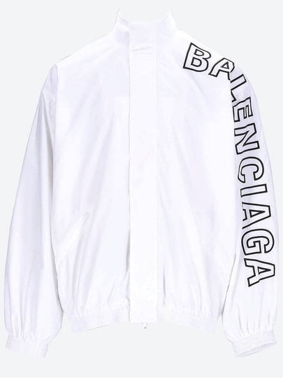 Embroidered Logo Track Jacket White - BALENCIAGA - BALAAN 2