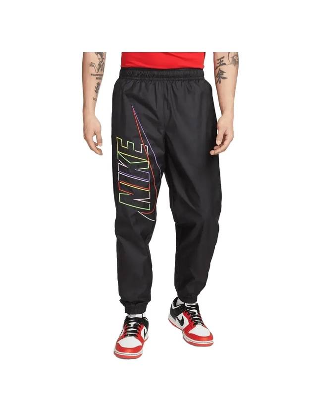 Club Woven Track Pants Black - NIKE - BALAAN 1