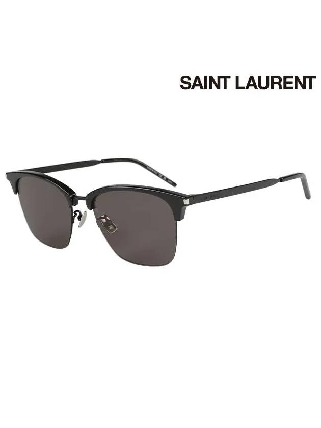 Eyewear Square Acetate Sunglasses Black - SAINT LAURENT - BALAAN.