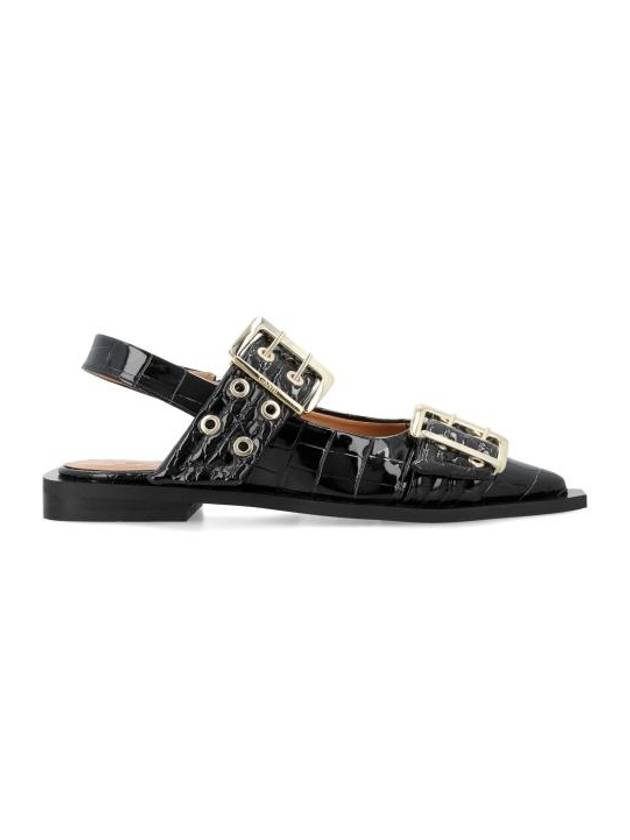 Feminine Buckle Flat Black - GANNI - BALAAN 1